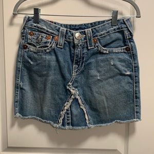 True religion denim skirt